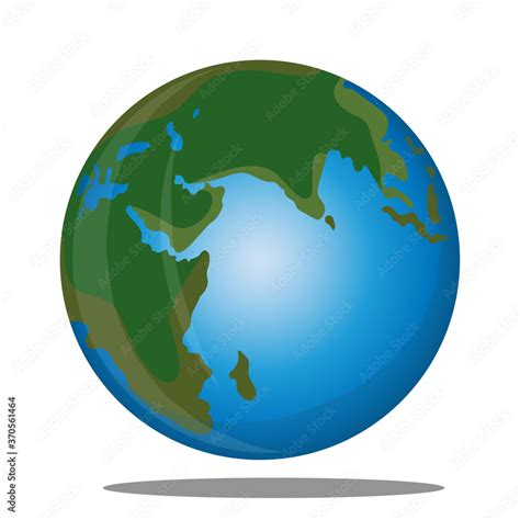 Globe Map Of The Earth Stock Vector Adobe Stock