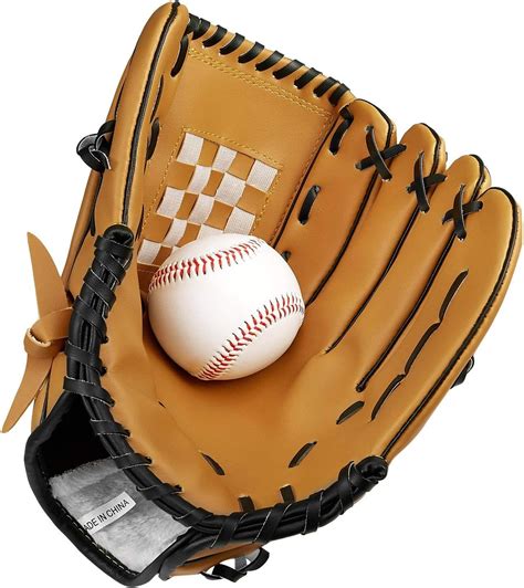 Baseball Glove With 1 Ball Sports Batting Gloves With Baseball Pu