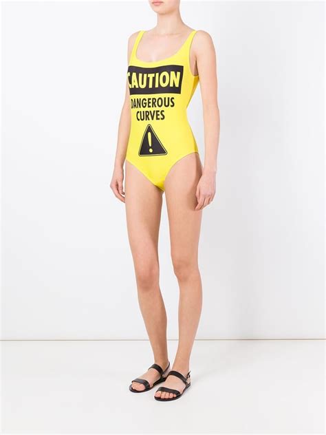 Shop The Swimsuit Below Sofia Richie Caution Moschino Swimsuit July