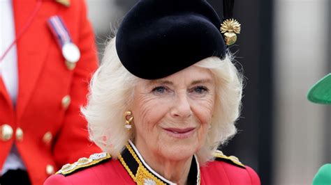 Queen Camillas Silk Coat Dress At Trooping The Colour Has A Very