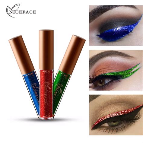 Niceface 12 Colors Glitter Eyeliner Waterproof Makeup Eye Liner Pencils