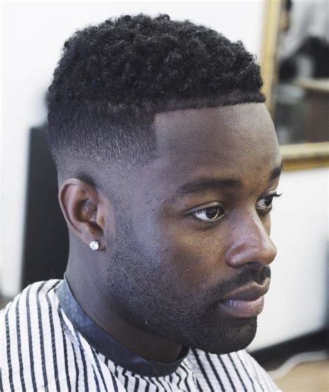 Black Man Fade Haircut Wavy Haircut