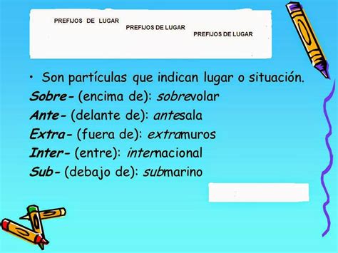 Maestro San Blas: Los prefijos de lugar