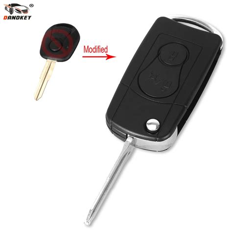 DANDKEY NEW 2 BUTTONS Flip Folding Car Remote Key Case Shell For