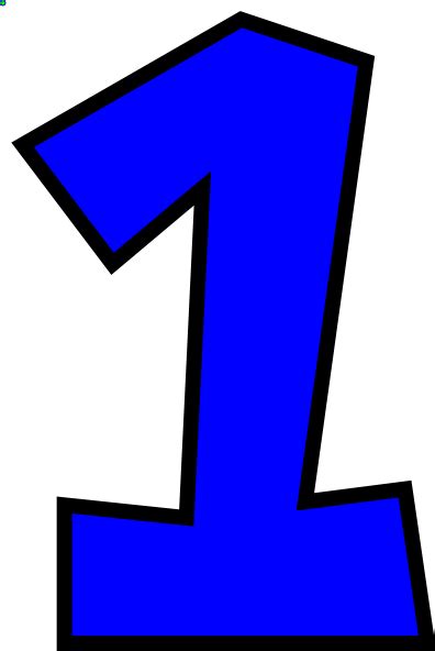 Number One Bright Blue Clip Art At Vector Clip Art Online