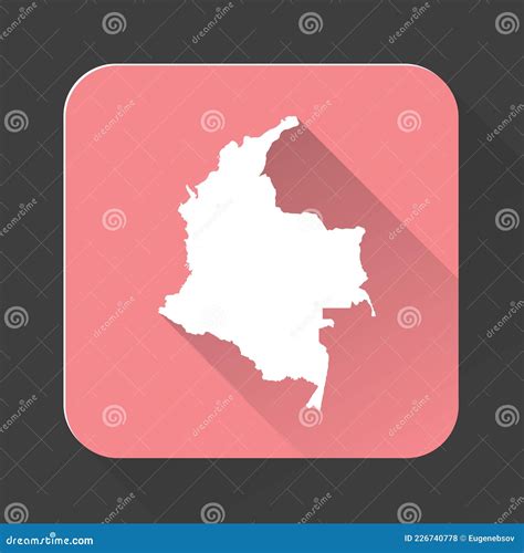 colombia highly detailed political map with national flag isolated on images