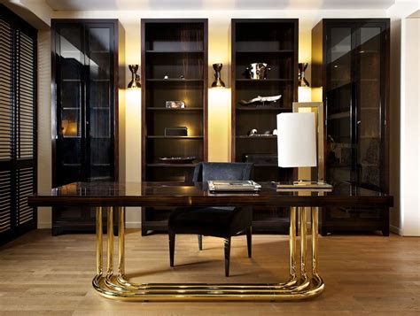 Sophisticated Black And Gold Luxury Desk Luxury Interior Home