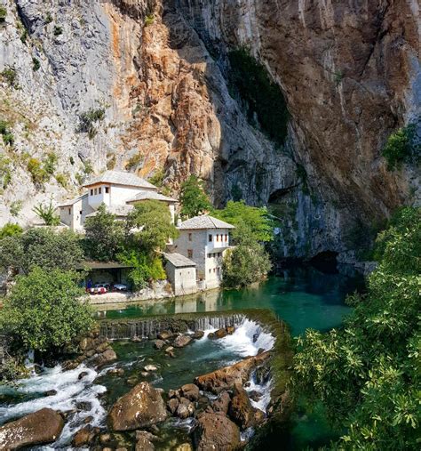 Blagaj Tekija Bosnias Beautiful Monastery Under A Cliff
