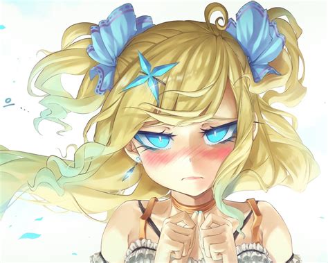 Anime Blonde Girl With Blue Eyes Wallpaper Anime Girl