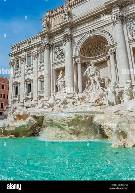 Trevi Fountain In Rome Italy Trevi Fountain Is A Fountain In The