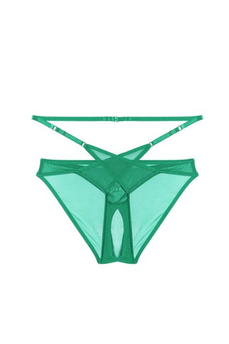 Buy Handmade Playful Promises Eddie Green Crossover Wrap Crotchless Brazilian Brief New In For