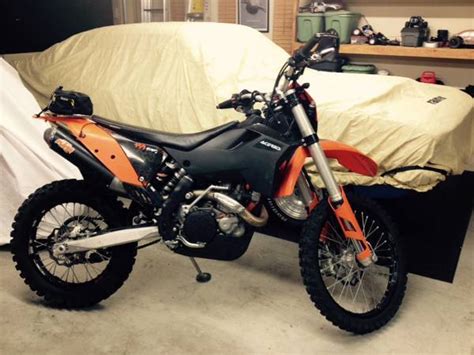 A supermoto is a dirt bike that has been modified by the owner to be street legal for 100% road use. 2009 KTM 450 EXC Street Legal Dirtbike