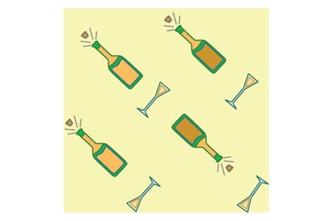 Happy Birthday For Adults With Champagne Bottle And Glasses SVG Cut