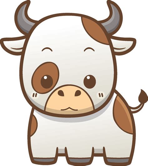 Cute Simple Kawaii Farm Animal Cartoon Icon Cow Vinyl Decal Sticker