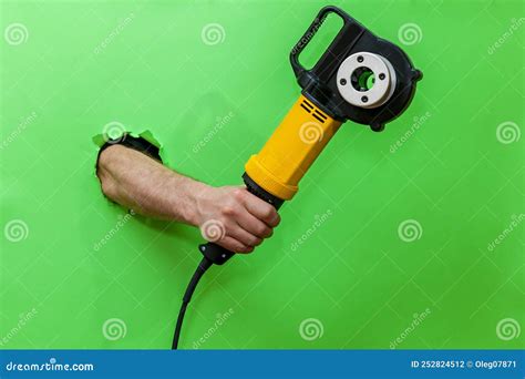 Electric Tool For Cutting Threads On Metal Stock Photo Image Of