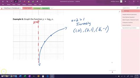 Transformations Of Exponential And Log Functions Examples 4 9 Youtube