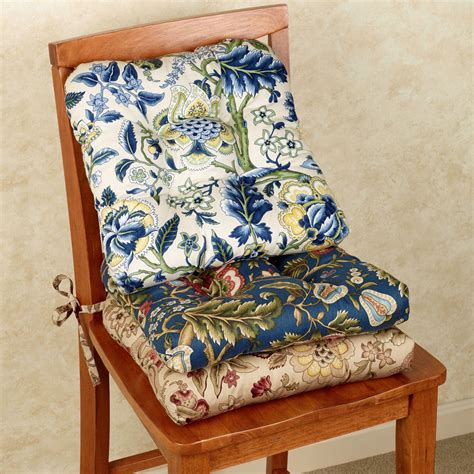 Dining chairs don't just have to look good, but should feel good, too. Regency Jacobean Floral Chair Cushion Set of 2 by Waverly