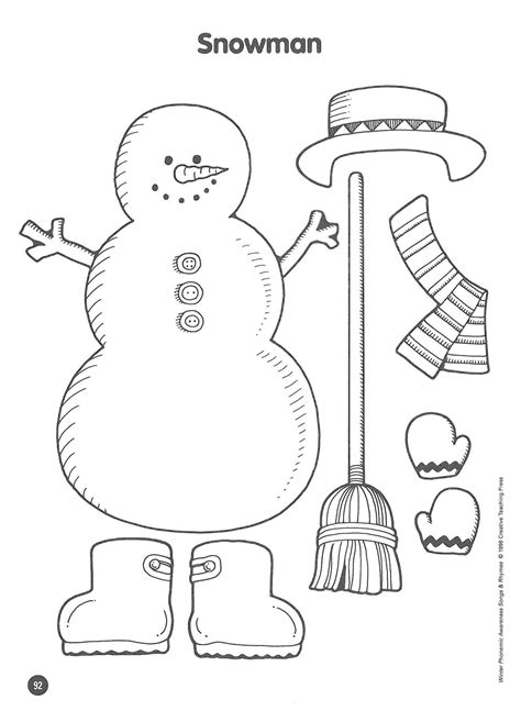 Free Activity Dress The Snowman Winter Preschool Preschool