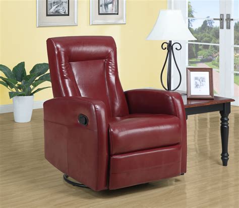 Find great deals on ebay for swivel chair living room. Monarch Specialties RECLINER - SWIVEL ROCKER / RED BONDED ...