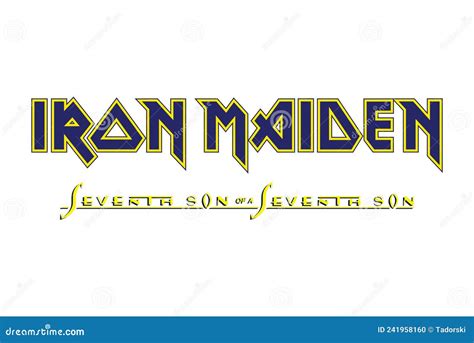 Iron Maiden 1988 Seventh Son Logo Editorial Image Illustration Of