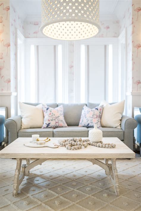 wooden heart prayer beads white wash coffee table glam