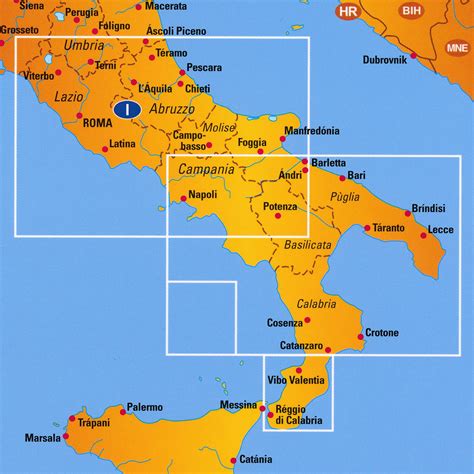 Claimed territories to be annexed; Wegenkaart - landkaart 8 Italië zuid | ANWB Media ...