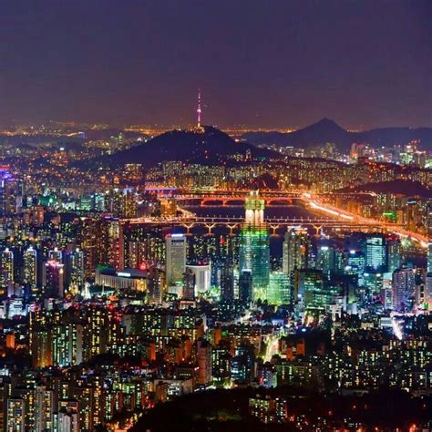 Night View Seoul Korea Seoul Night City View Night South Korea