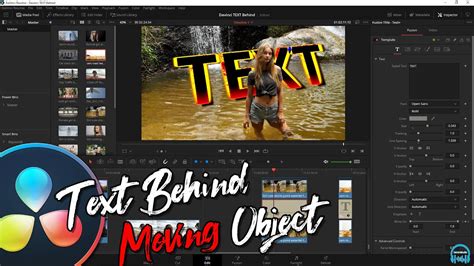 Davinci Resolve Text Behind Object And Track Movement Intermediate