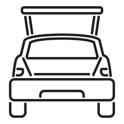 Car trunk icon outline vector. Open vehicle 16816356 Vector Art at Vecteezy