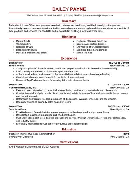 It puts your latest & greatest front and center. Best Loan Officer Resume Example From Professional Resume ...