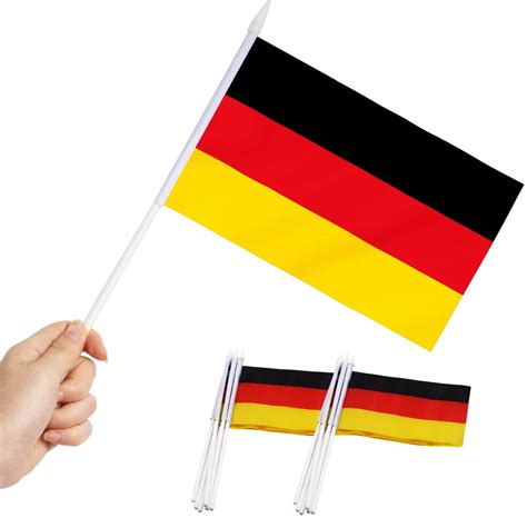 Anley Germany Mini Flag 12 Pack Hand Held Small Miniature German