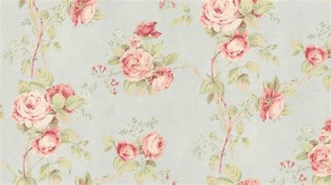 Shabby Chic Vintage Floral Wallpaper Pale Blue Country Cottage Cabbage