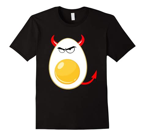 Deviled Egg T Shirt With Devil Horns And Tail Costume Shirt Rose Rosetshirt