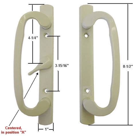 Sliding Glass Patio Door Handle Set Mortise Type A Position Centered