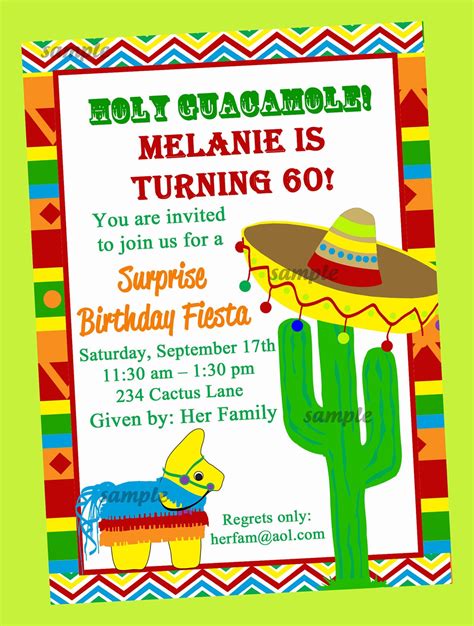 Free Printable Mexican Birthday Invitations