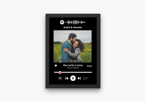 Quadro Spotify Interativo Personalizado Preto Produtos Elo7