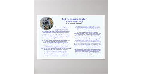 Just A Common Soldier 16 X 11 Poster Zazzle