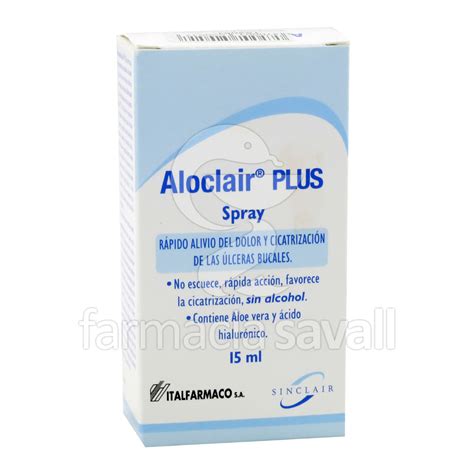 Dikemas dalam bentuk spray / semprotan sehingga lebih mudah dalam penggunaannya. ALOCLAIR PLUS SPRAY 15 ML . Farmacia Savall. Ldo. Jose ...
