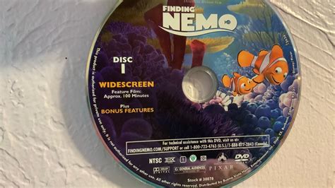 Finding Nemo Dvd Menu Walkthrough Disc 1 Youtube