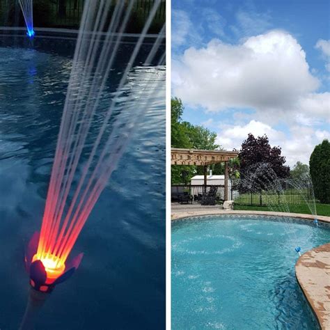 This Magic Pool Fountain Changes Color And Provides Calming Water