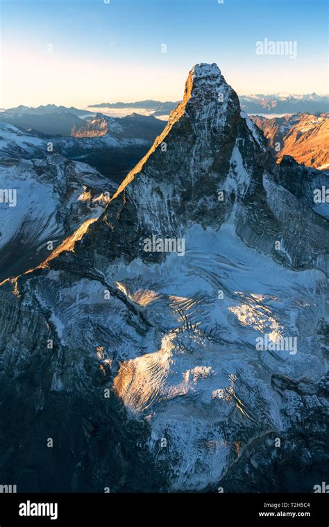 Matterhorn During Sunrise In Zermatt Switzerland Europe Stock Photo