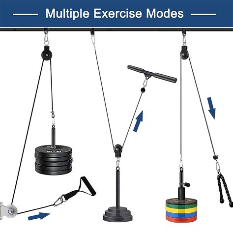 Buy Fitness Lat And Lift Pulley System Upgraded Pulley Cable Machine
