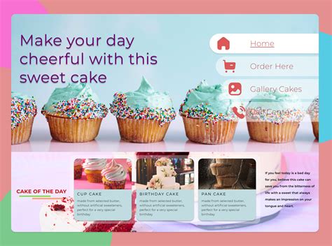 Landing Page Cake By Dimas On Dribbble