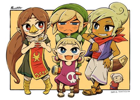 Link Toon Link Tetra Medli Aryll And 1 More The Legend Of Zelda And 1 More Drawn By