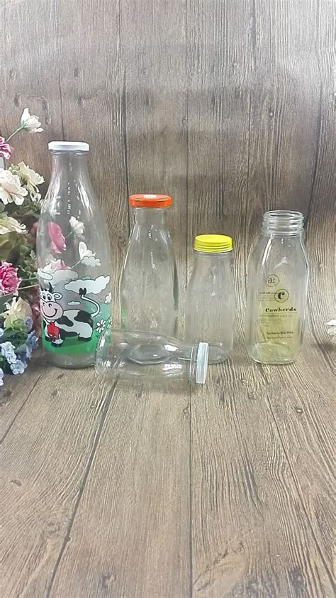 200ml Empty Glass Bottles For Milk With Metal Lids Buy 200ml Milk