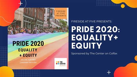 The Center On Colfax Pride 2020 Equalityequity Youtube