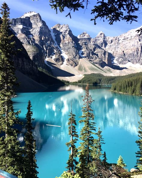 Canadian Rocky Mountains Lake Moraine Forest Beautiful Places