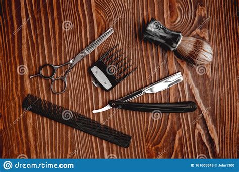 Barbershop Background For Men Beauty Salon Hairdresser Tools Scissors