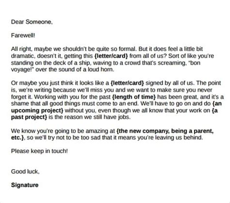 Sample Goodbye Letter To Clients The Document Template