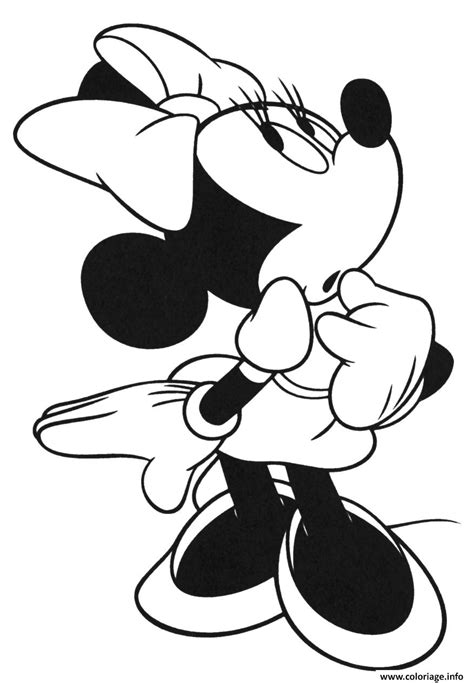 Coloriage Minnie Mouse Amoureuse De Mickey Mouse Cree En 1928 Par Walt